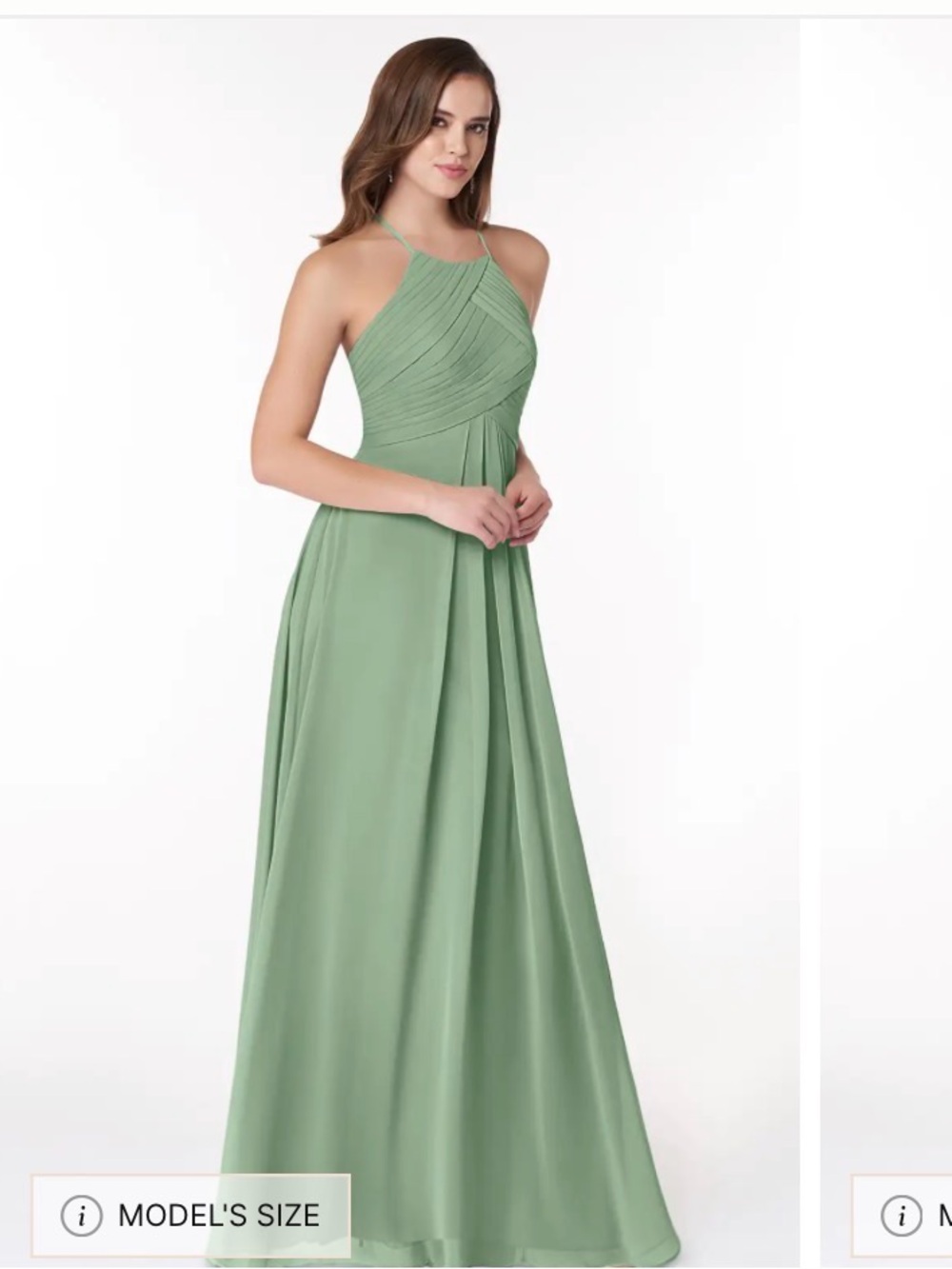 Azazie Ginger Dress in Eucalyptus— Size A2
